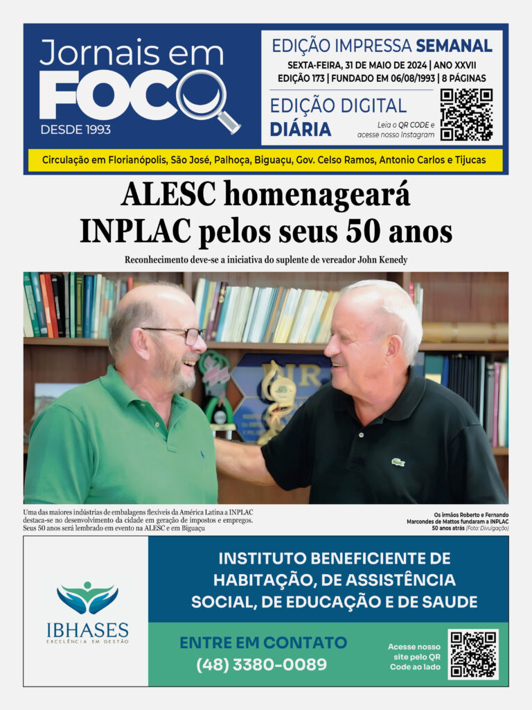 ALESC homenageará INPLAC pelos seus 50 anos