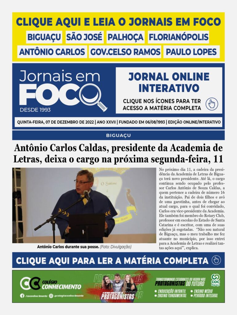 Antônio Carlos Caldas, presidente da Academia de Letras, deixa o cargo na próxima segunda-feira, 11