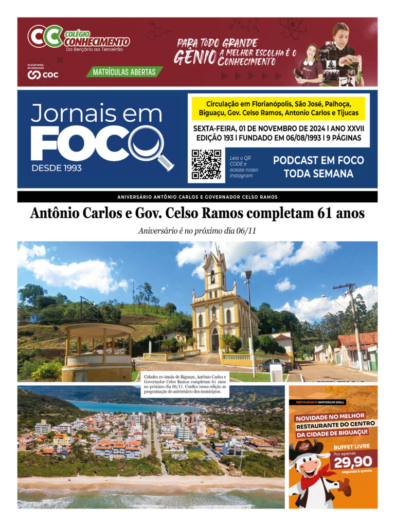 Antônio Carlos e Gov. Celso Ramos completam 61 anos