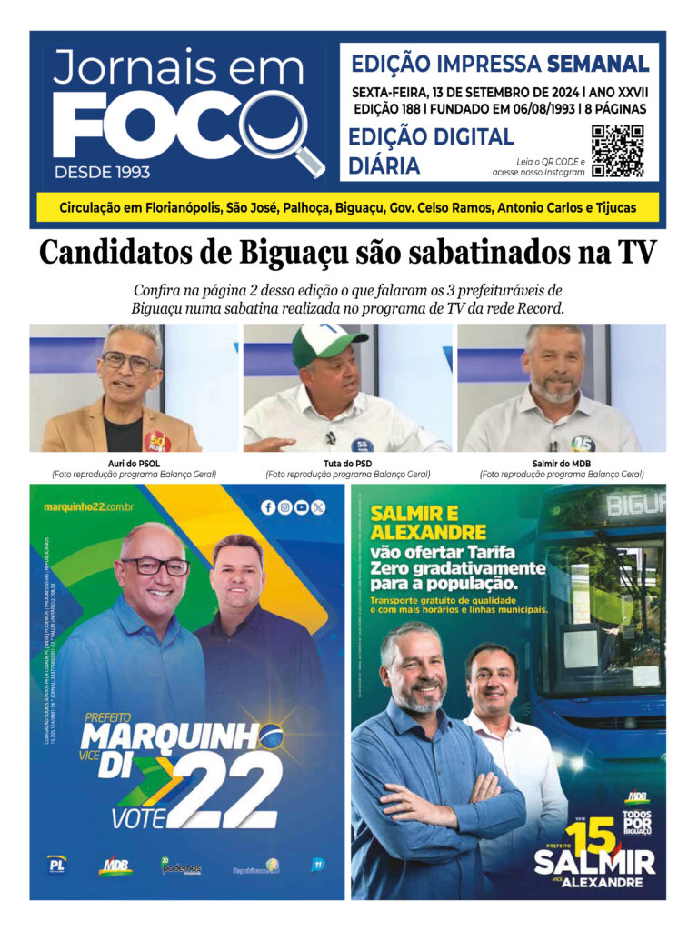 Candidatos de Biguaçu são sabatinados na TV