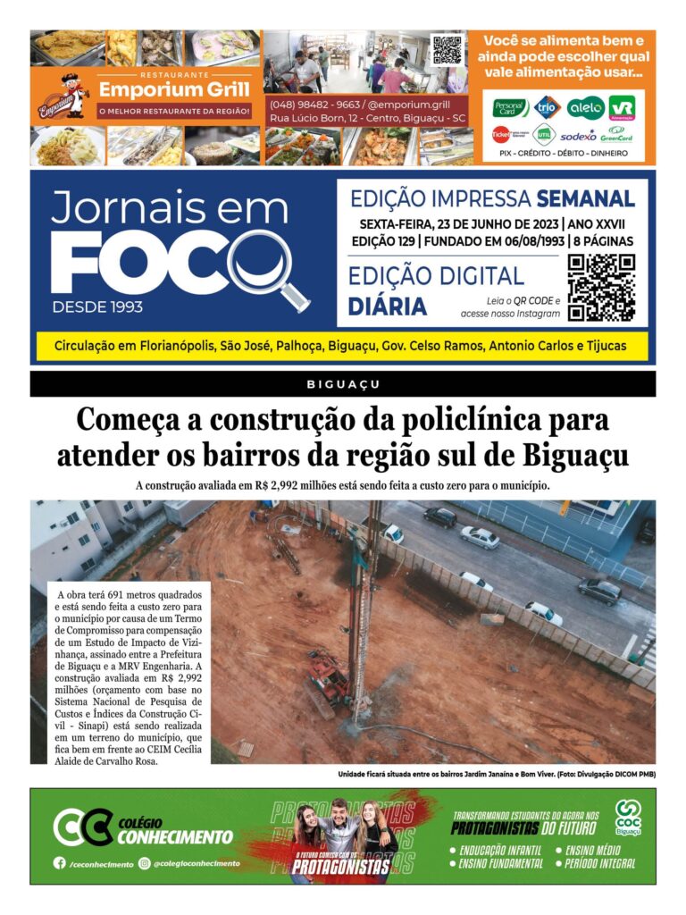 Começa a construção da policlínica para atender os bairros da região sul de Biguaçu