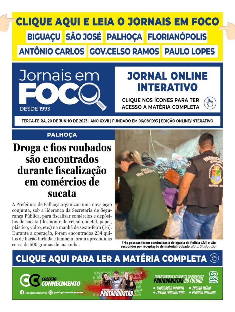 Droga e fios roubados são encontrados durante fiscalização em comércios de sucata