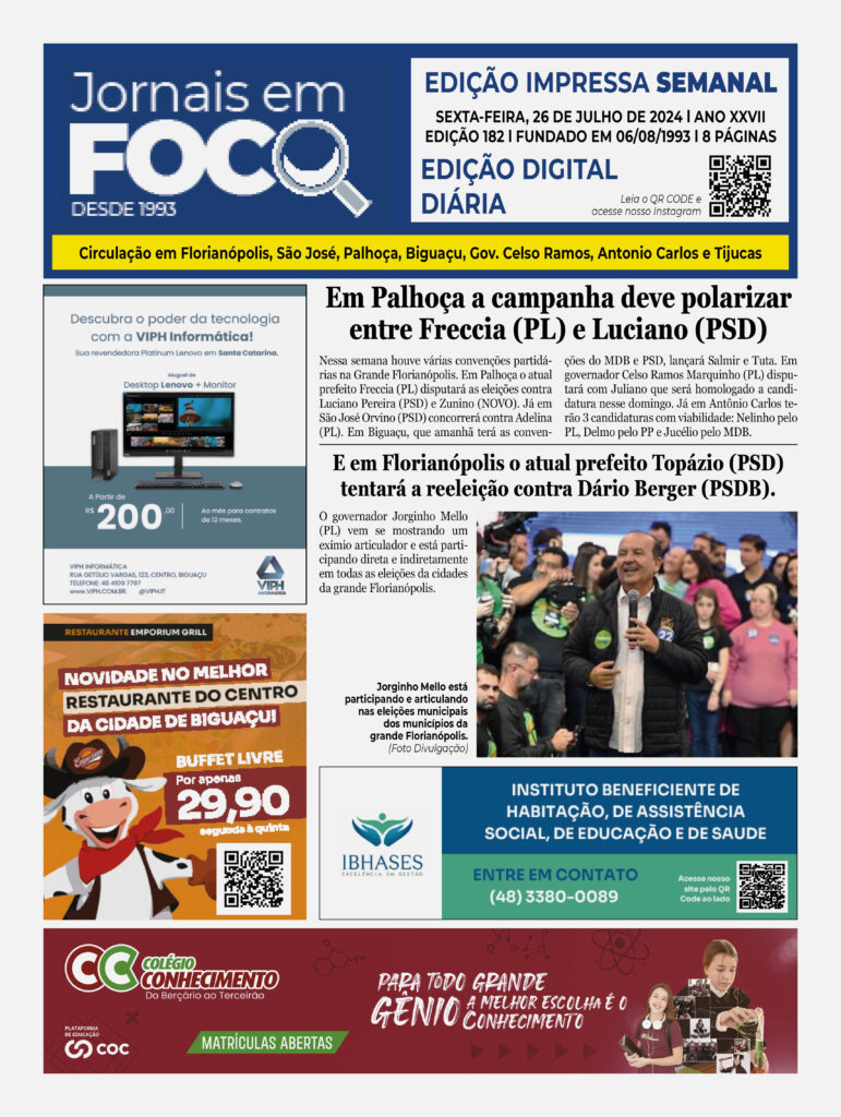 Em Palhoça a campanha deve polarizar entre Freccia (PL) e Luciano (PSD)