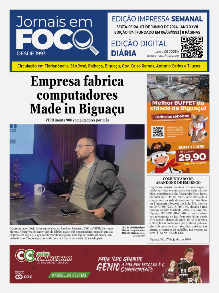 Empresa fabrica computadores Made in Biguaçu