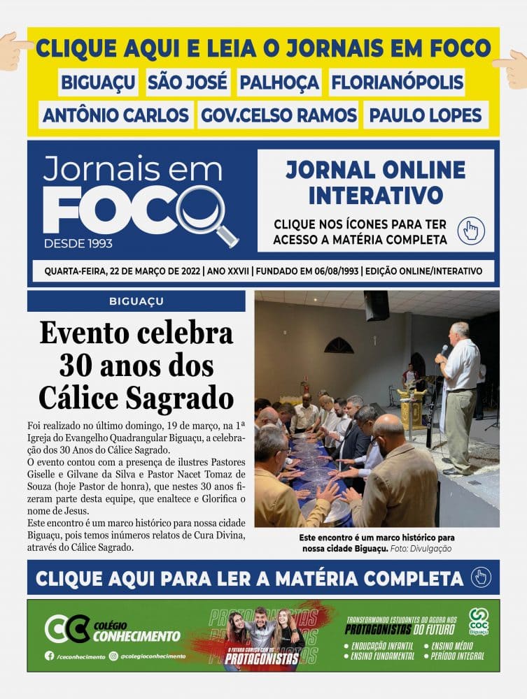 Evento celebra 30 anos dos cálice sagrado