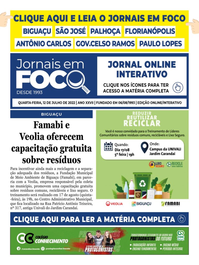 Famabi e Veolia oferecem capacitação gratuita sobre resíduos