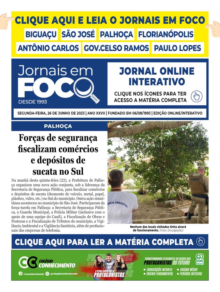 Forças de segurança fiscalizam comércios e depósitos de sucata no Sul