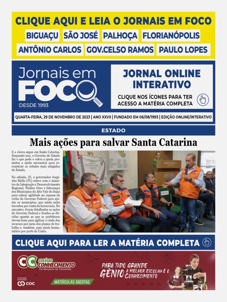Mais ações para salvar Santa Catarina