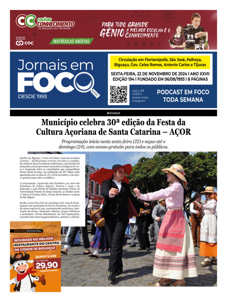 Município celebra 30ª edição da Festa da Cultura Açoriana de Santa Catarina – AÇOR
