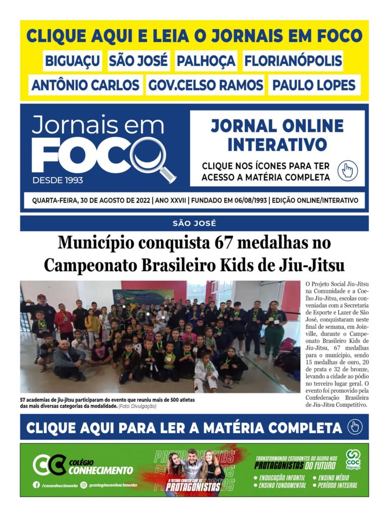 Município conquista 67 medalhas no Campeonato Brasileiro Kids de Jiu-Jitsu