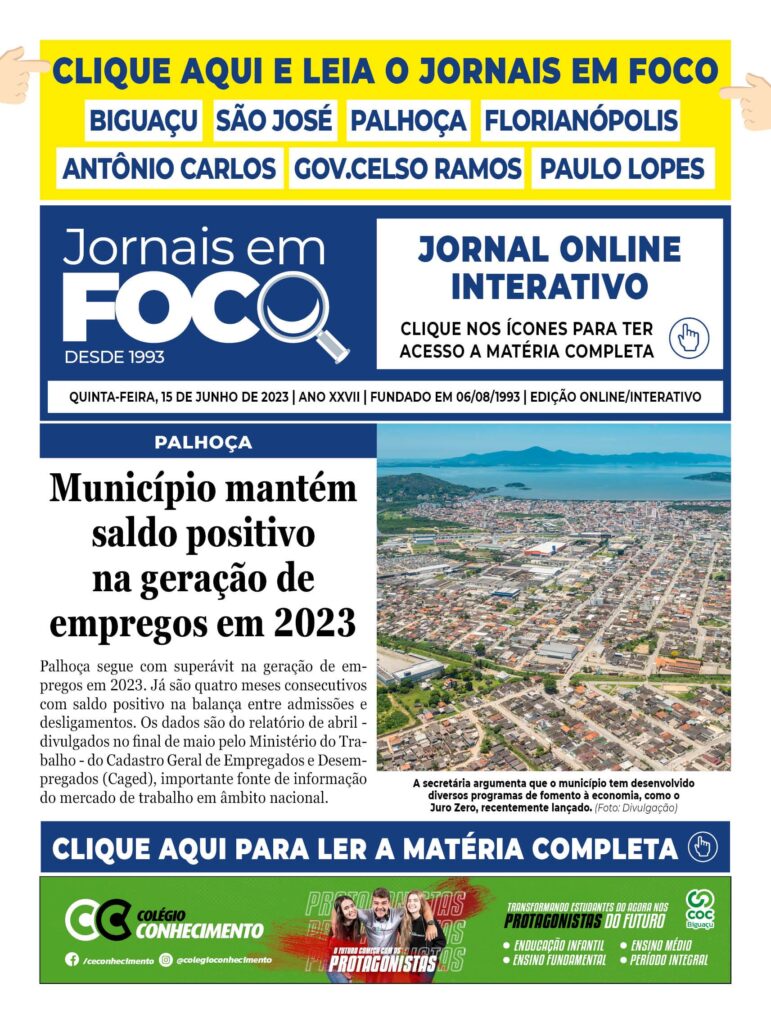 Município mantém saldo positivo na geração de empregos em 2023