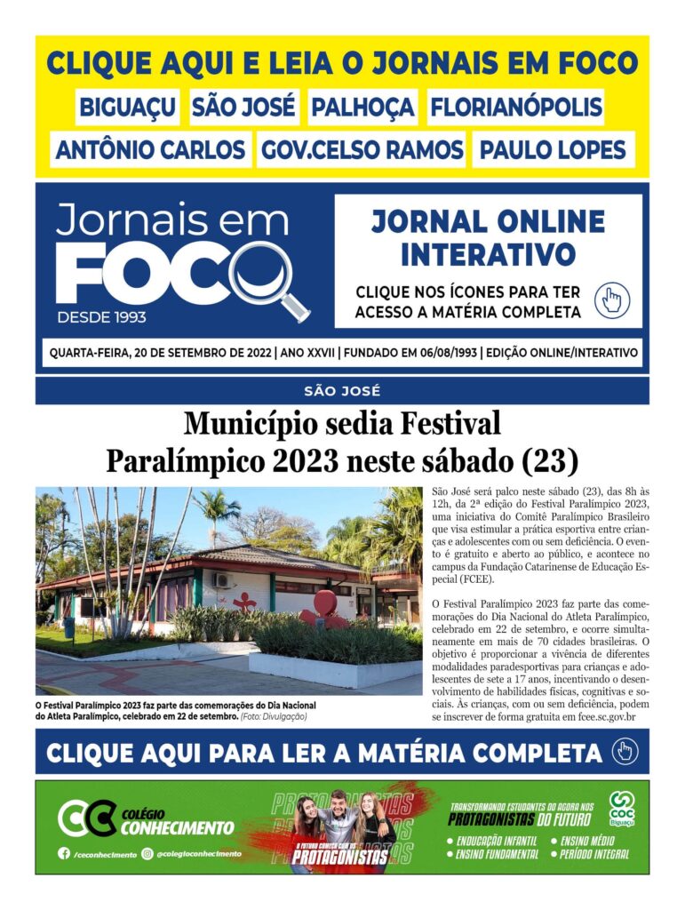 Município sedia Festival Paralímpico 2023 neste sábado (23)