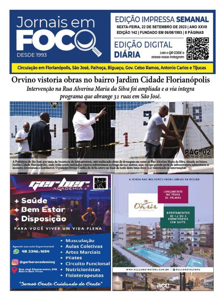 Orvino vistoria obras no bairro Jardim Cidade Florianópolis