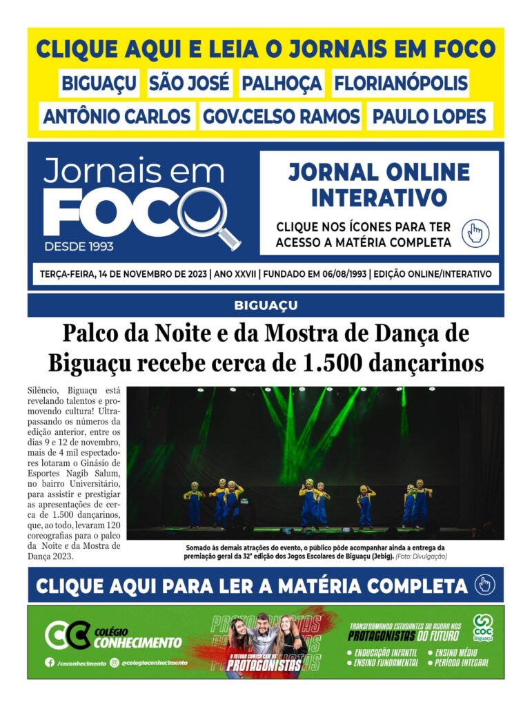 Palco da Noite e da Mostra de Dança de Biguaçu recebe cerca de 1.500 dançarinos