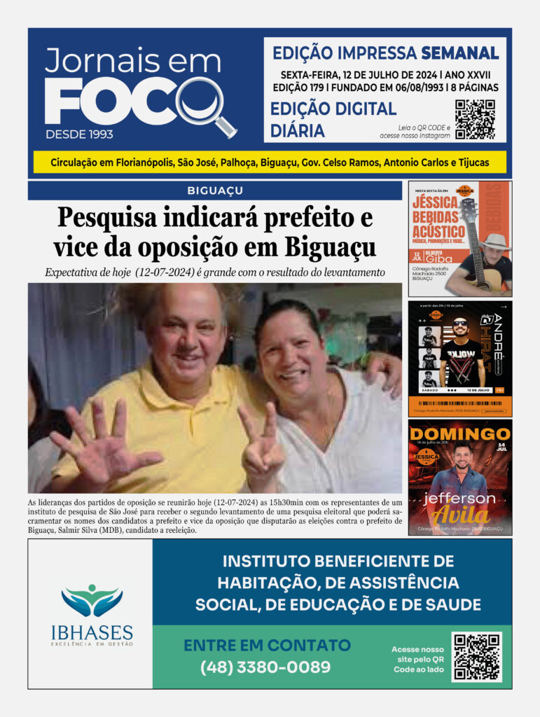 Pesquisa indicará prefeito e vice da oposição em Biguaçu
