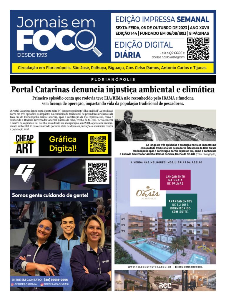 Portal Catarinas denuncia injustiça ambiental e climática