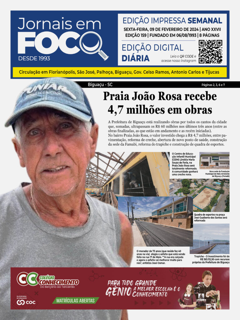 Praia João Rosa recebe 4,7 milhões em obras