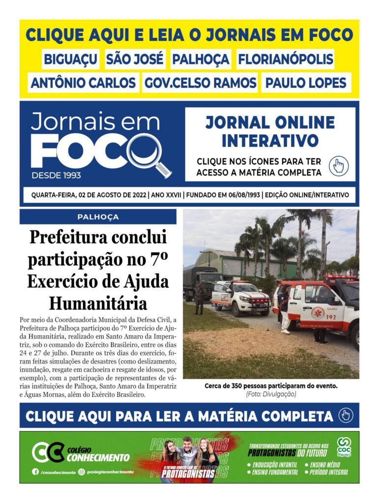 Prefeitura conclui participação no 7º Exercício de Ajuda Humanitária