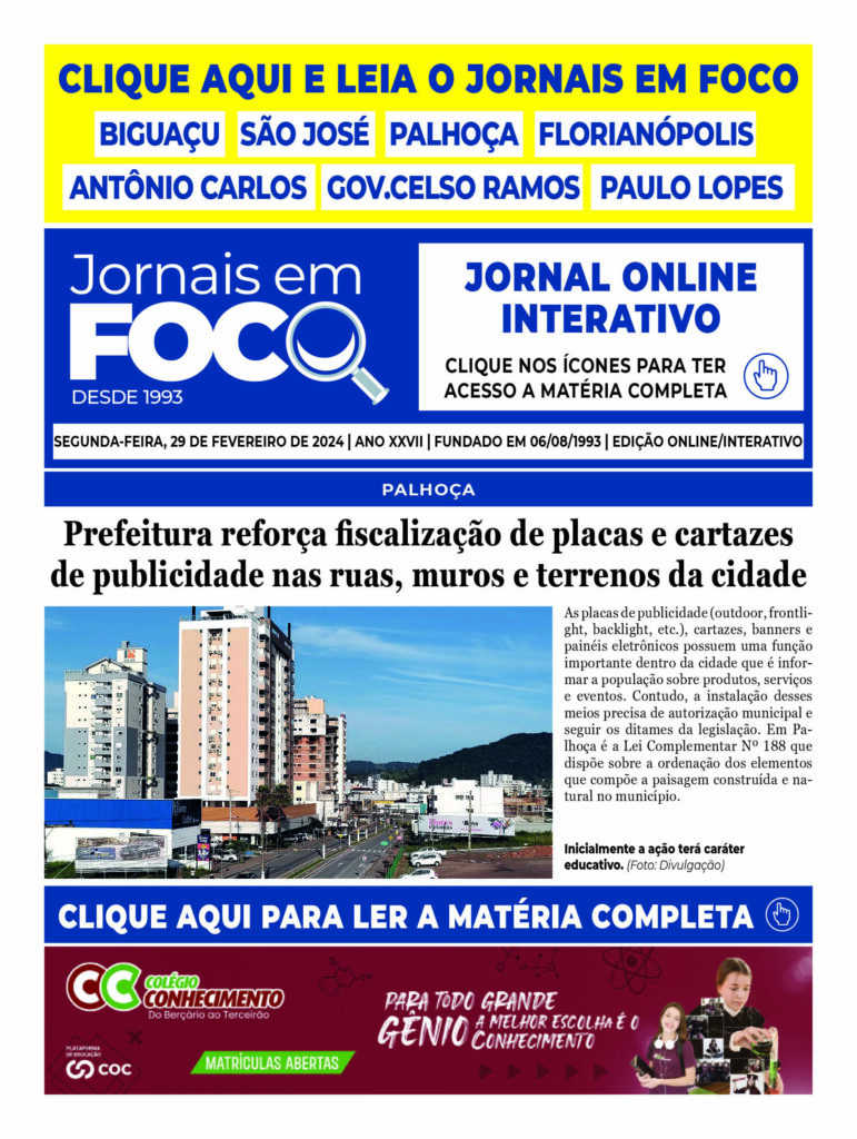Prefeitura reforça fiscalização de placas e cartazes de publicidade nas ruas, muros e terrenos da cidade