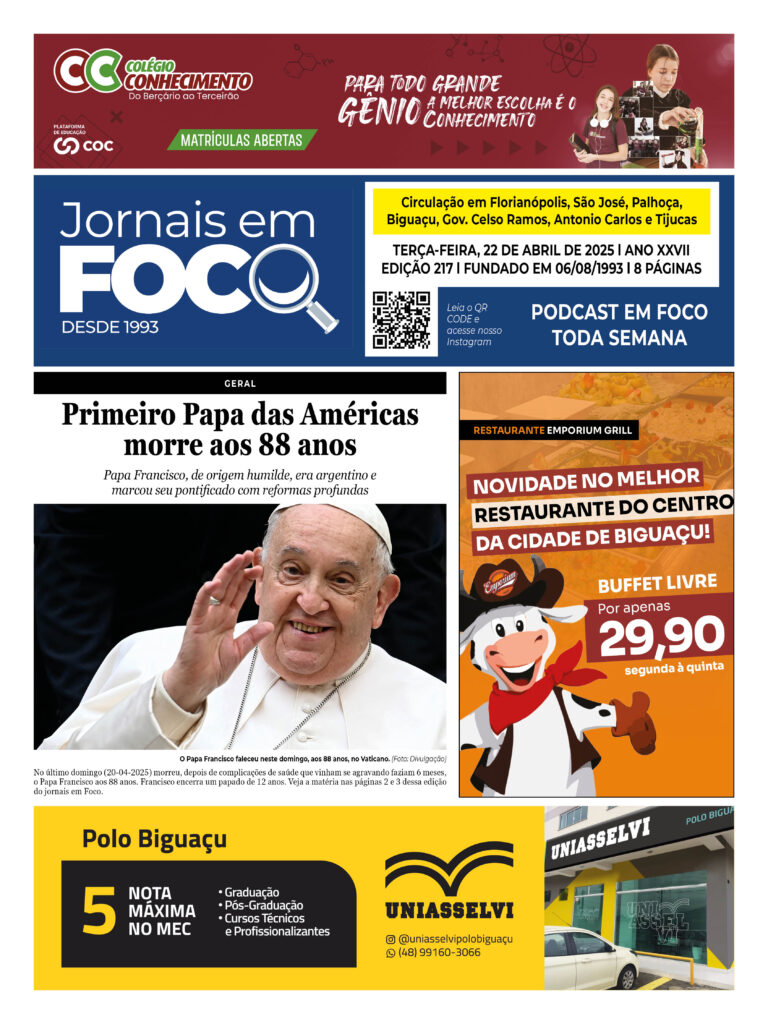 Primeiro Papa das Américas morre aos 88 anos