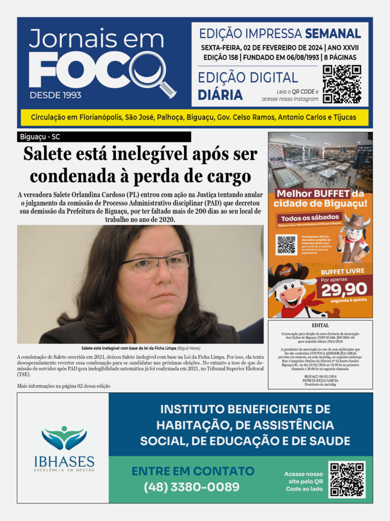 Salete está inelegível após ser condenada à perda de cargo