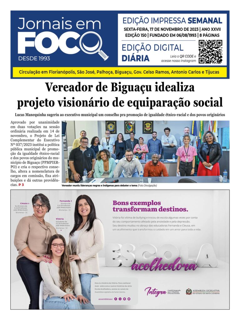 Vereador de Biguaçu idealiza projeto visionário de equiparação social